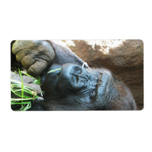 Ape hood ~ Japanse Gorilla Eating Etiket