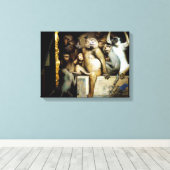 Apen als Rechters van de Kunst Canvas Afdruk (Insitu (Houten vloer))