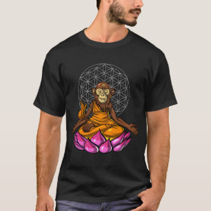 Apen Boeddha Meditatie T-shirt
