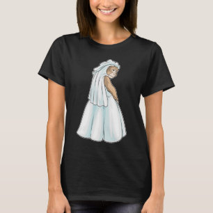 Apen Bruids Sluier Bruiloft T-shirt