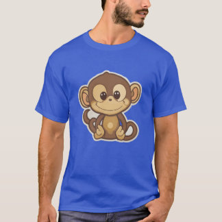 Apen cartoon dier retro t-shirt