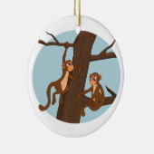 apen die de boom beklimmen keramisch ornament (Rechts)