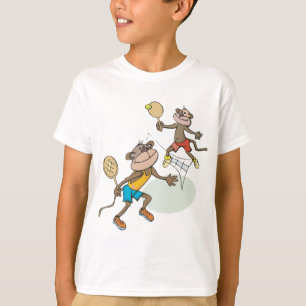 apen die Tennis afspelen T-shirt