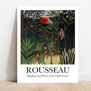 apen en papegaaien met Parrot Virgin Forest Henri  Poster
