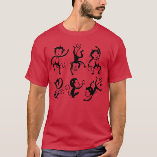 Apen Grappige Dieren familie T-shirt