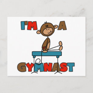 Apen Ik ben een turner T-shirts en cadeaus Briefkaart