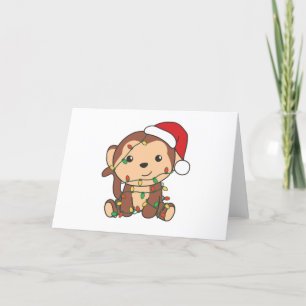 Apen Kerstmis Winter Dieren Apen Feestdagen Kaart