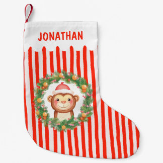 Apen Kinderen Schattige Aangepaste Naam Jongen Kleine Kerstsok