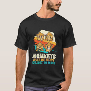 Apen maken me gelukkig t-shirt