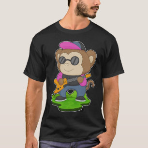 Apen Muzikant Gitaar Muziek T-shirt