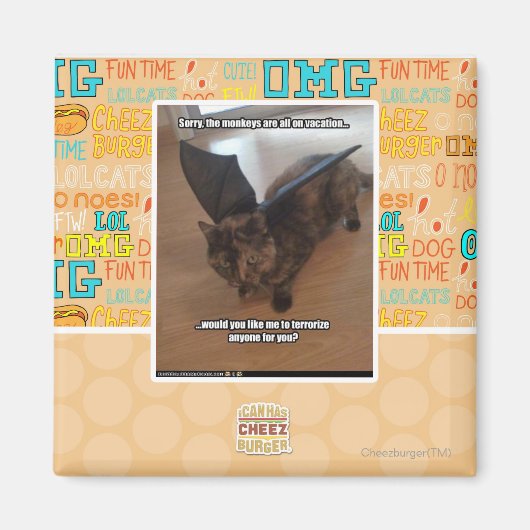 Apen op vakantie magneet (Voorkant)