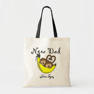 apen Papa van Twin Boys Tshirts en cadeautjes Tote Bag