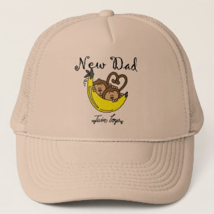 apen Papa van Twin Boys Tshirts en cadeautjes Trucker Pet