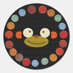 Apengezicht! Ronde Sticker