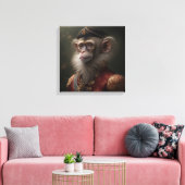 Apenheer doek canvas afdruk (Insitu (Woonkamer))