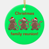 apenkerstkerst keramisch ornament (Voorkant)