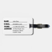 apenkop bagagelabel (Achterkant horizontaal)