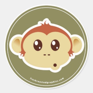 Apenkop sticker