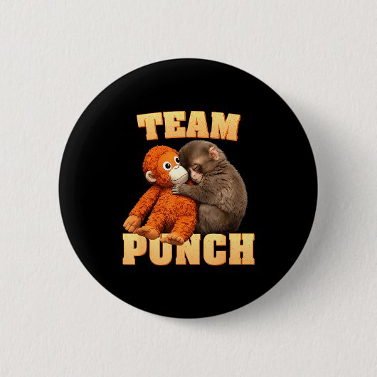 Apenstoot teamstoot ronde button 5,7 cm (Voorkant)