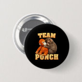 Apenstoot teamstoot ronde button 5,7 cm (Voorkant /achterkant)
