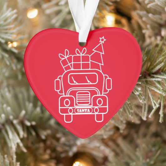 Aperçu camion de Noël Père Noël voiture vue avant (Arbre)