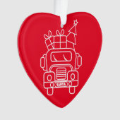 Aperçu camion de Noël Père Noël voiture vue avant (devant)