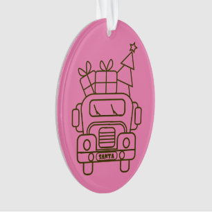 Aperçu camion de Noël Père Noël voiture vue avant