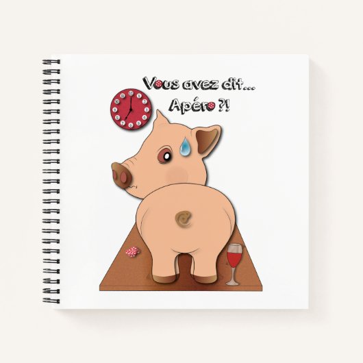 Apéro. (écrits en noir) notitieboek (Voorkant)