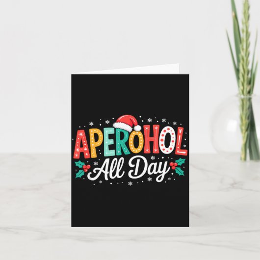 Aperohol All Day - Funny Christmas Spritz Kaart (Voorkant)