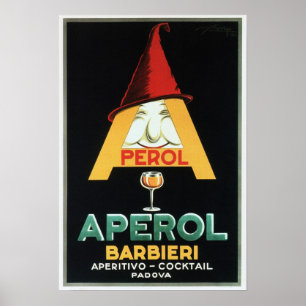 APEROL BARBIERI Italiaans Aperitif Cocktail Liqueu Poster