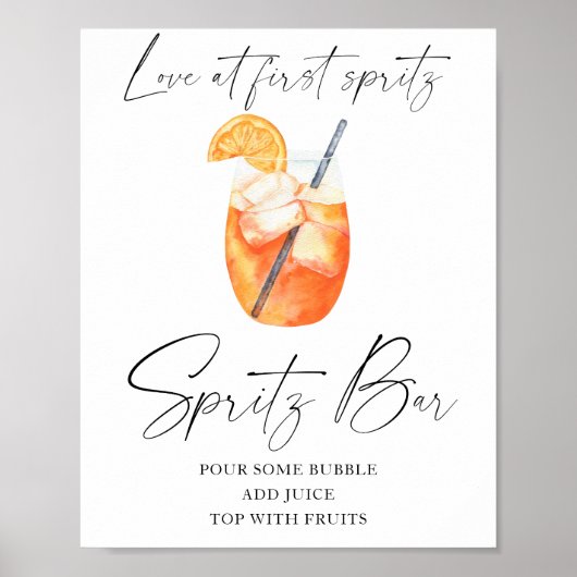 Aperol bruidsfeest - spritzbar poster (Voorkant)