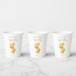 Aperol Liefde Op De Eerste Spritz Oranje Bruidsfee Papieren Bekers
