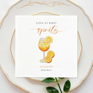 Aperol Liefde Op De Eerste Spritz Oranje Bruidsfee Servet