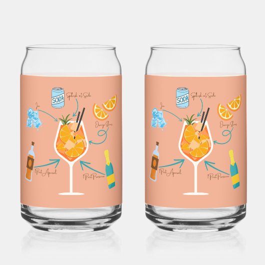 Aperol Recept Blikvorm Glas (Voorkant)