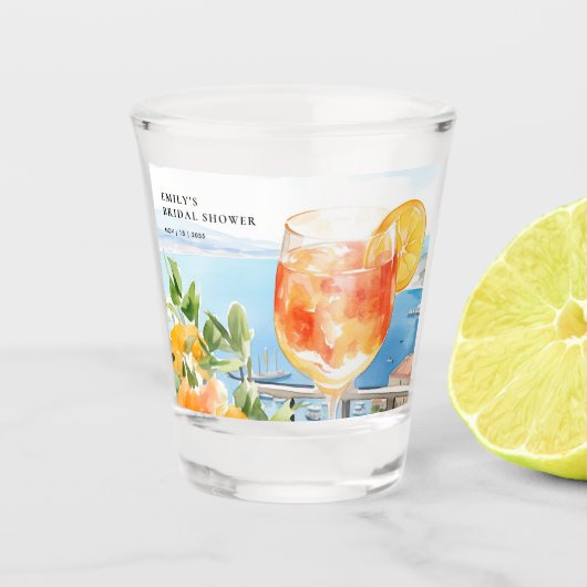 Aperol Spritz Amalfi Bruiloft Shot Glas (Voorkant)