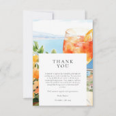 Aperol Spritz Amalfi Italië Bruiloft Bedankkaart (Voorkant)