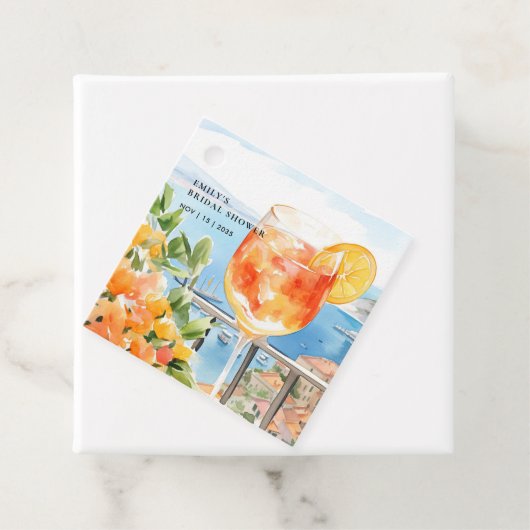 Aperol Spritz Amalfi-Vrijgezellenfeest Bedankjes Labels (In situ)