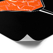 Aperol Spritz Art Déco Cocktail Orange et Noir (Coin)