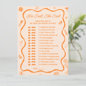 Aperol Spritz Baby Shower Qui a dit Carte de jeu (Debout devant)