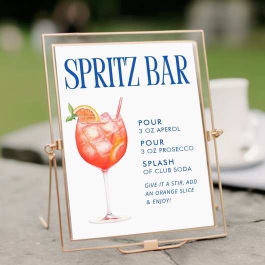 Aperol Spritz Bar Poster