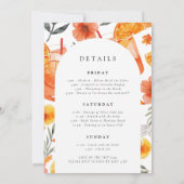 Aperol Spritz Beach Bachelorette Weekend Itinerary Kaart (Achterkant)