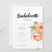 Aperol Spritz Bloemen vrijgezellenfeest Kaart (Voorkant)