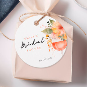 Aperol Spritz Bloemig Bruiloftsfeest Bedankjes Labels