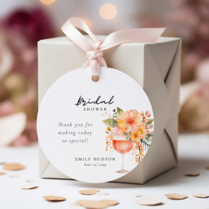 Aperol Spritz Bloemige Bruiloftsborrel Bedankjes Labels