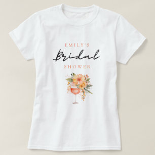 Aperol Spritz Bloemrijke Bruidsdouche T-shirt