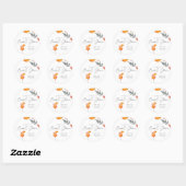 Aperol Spritz Bridal Shower Classic Round Sticker (Feuille)