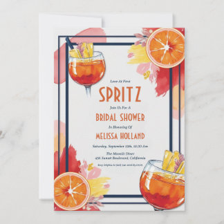 Aperol Spritz Bruids Douche Uitnodigingen