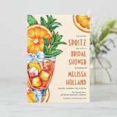 Aperol Spritz Bruids Douche Uitnodigingen (Staand voorkant)