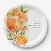 Aperol Spritz Bruidsfeest Papieren Bordje (Voorkant)