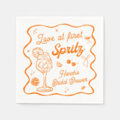 Aperol Spritz Bruiloftsfeestje Servet (Voorkant)